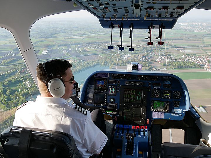 Pilot des Zeppelins.